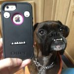 Carcasa de móvil con parecido razonable perro