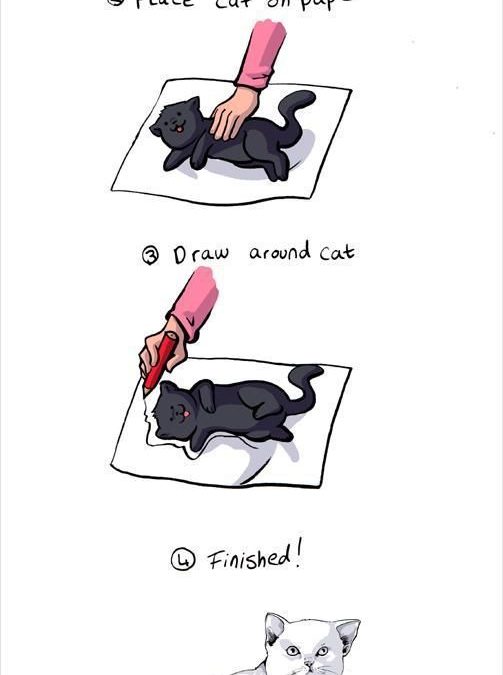 Cómo dibujar un gato, paso a paso