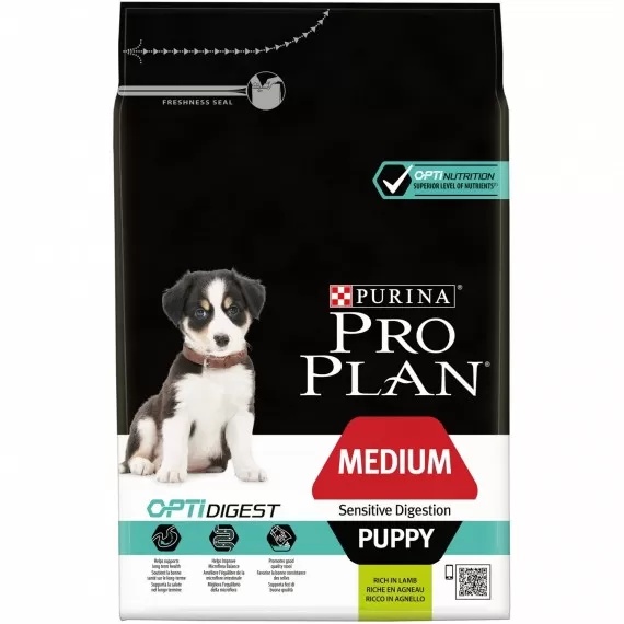 Pienso para cachorros Pro Plan Medium Puppy OptiDigest Cordero
